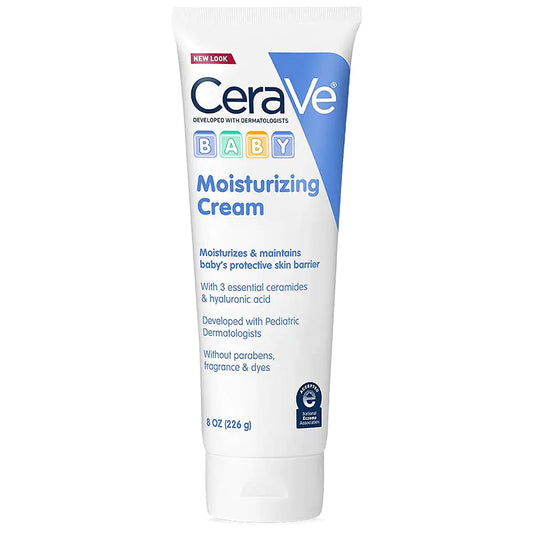 CeraVe Baby Cream | Gentle Moisturizing Cream with Ceramides | Fragrance Paraben Dye & Phthalates Free | Rich & Non-Greasy Feel | Gentle Baby Skin Care | 8 Ounce