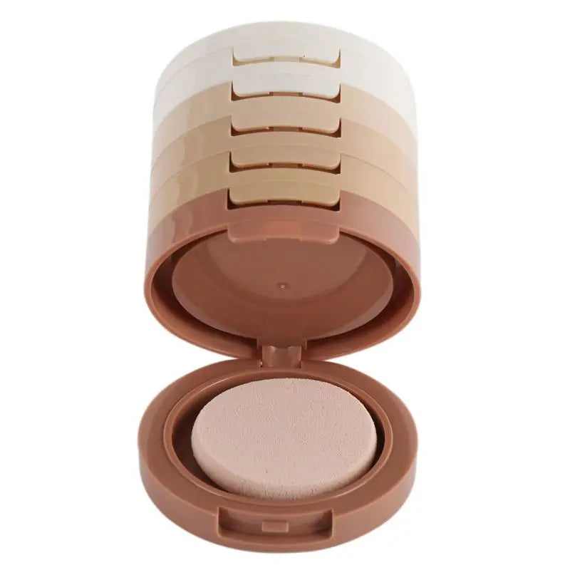 Correcteur Poudre Contouring, Tour de Poudre 5 Couleur 5 Decked, Éclaircissement Teint, Contrôle Du Pétrole Maquillage Poudre Libre Fixatrice Poudre