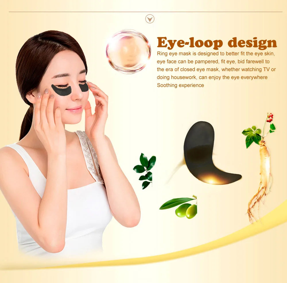 Masque pour les yeux en cristal de collagène doré, patchs de soin pour les yeux, raffermissant, hydratant, nourrissant, produits de soins pour la peau, 20 pièces = 10 paires