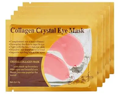 Masque pour les yeux en cristal de collagène doré, patchs de soin pour les yeux, raffermissant, hydratant, nourrissant, produits de soins pour la peau, 20 pièces = 10 paires