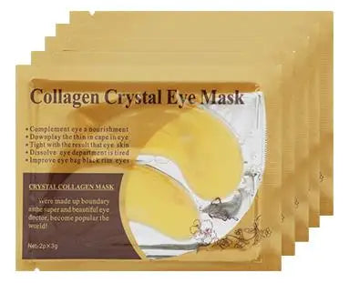 Masque pour les yeux en cristal de collagène doré, patchs de soin pour les yeux, raffermissant, hydratant, nourrissant, produits de soins pour la peau, 20 pièces = 10 paires